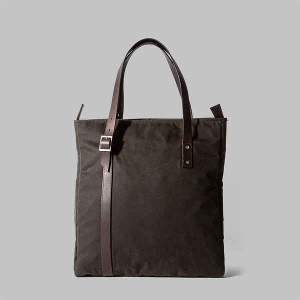 Ladies olive green waxed cotton tote bag | Thorndale 