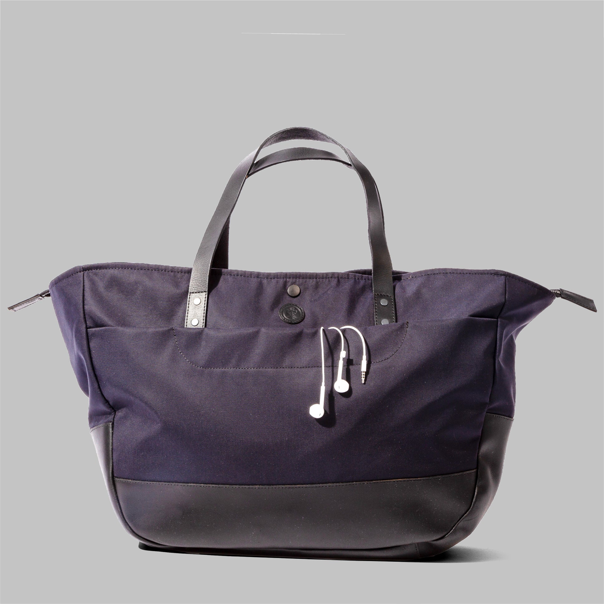 Appdale Large Nylon & Leather Tote Bag Zip Top Tote Thorndale, UK