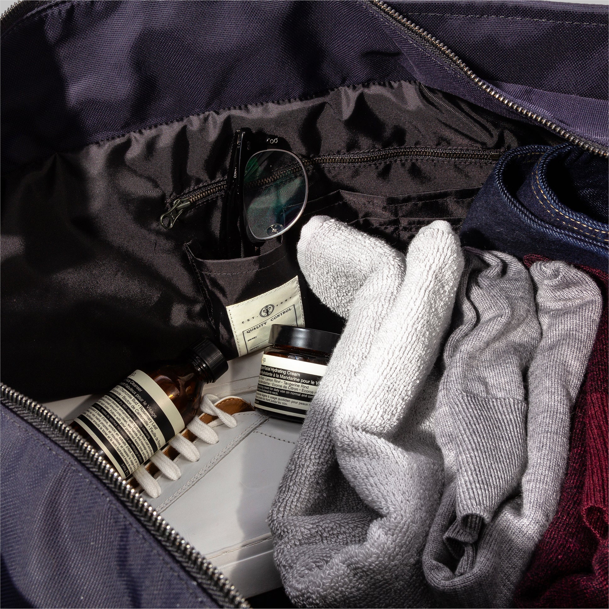 Appdale Large Nylon & Leather Tote Bag Zip Top Tote Thorndale, UK