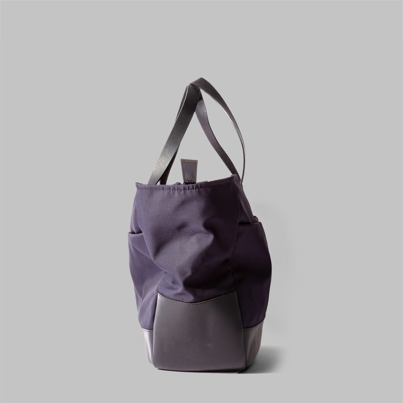 Appdale | Ladies navy nylon & leather tote bag | Thorndale 