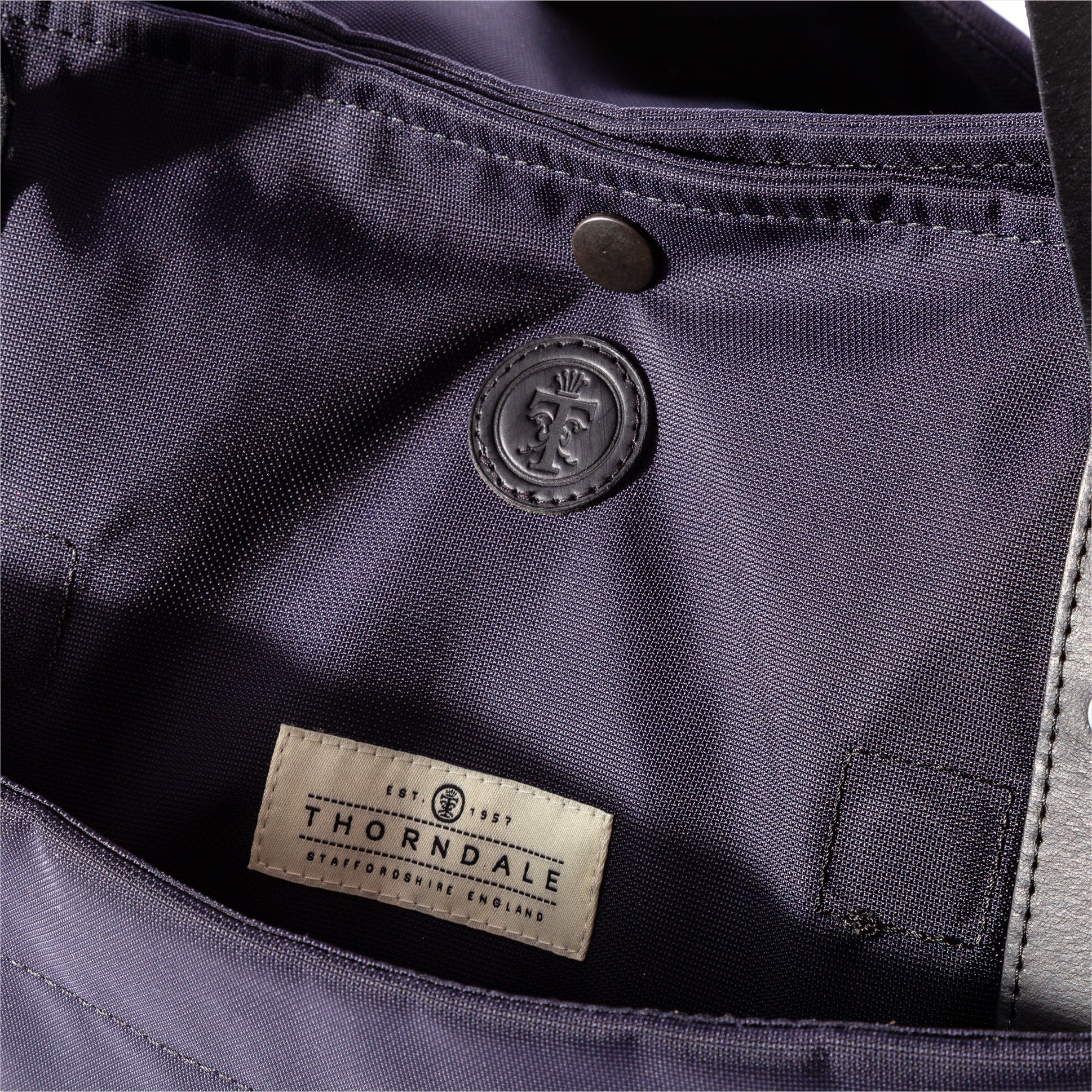 Appdale Large Nylon & Leather Tote Bag Zip Top Tote Thorndale, UK