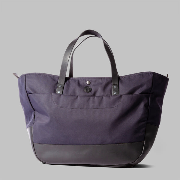 Appdale | Ladies large navy nylon & leather tote bag | Thorndale 