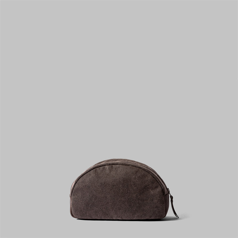 Asterley | Ladies Brown Waxed Cotton Wash Bag | Thorndale
