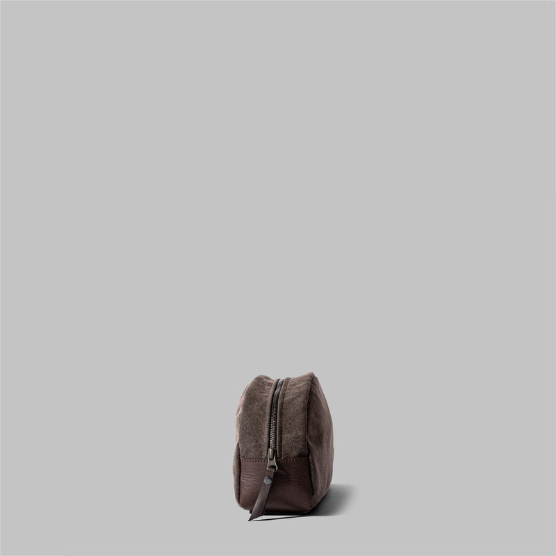 Asterley | Brown Waxed Cotton Wash Bag | Thorndale, UK