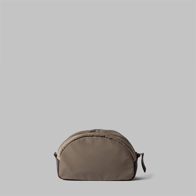 Asterley | Womens Beige Nylon & Leather Wash Bag | Thorndale