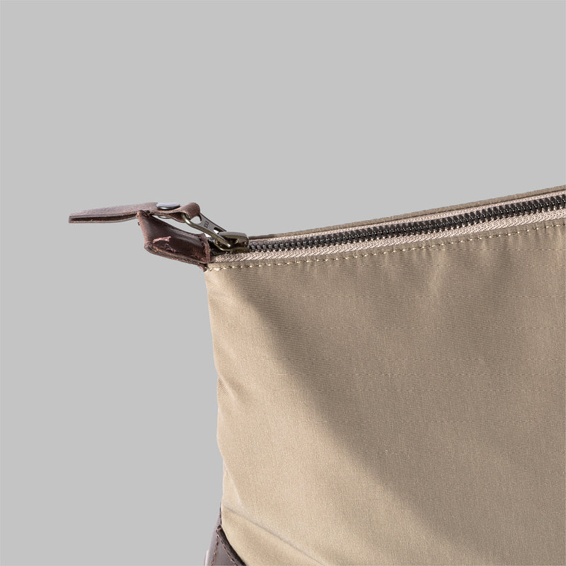Silverdale | Beige Nylon & Leather Wash Bag | Thorndale, UK